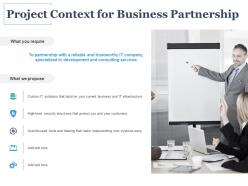 Project context for business partnership ppt powerpoint presentation icon objects