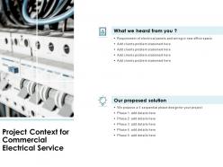 Project context for commercial electrical service ppt slides