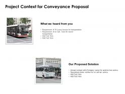 Project context for conveyance proposal ppt powerpoint presentation samples