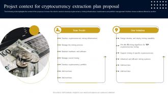 Project Context For Cryptocurrency Extraction Plan Proposal
