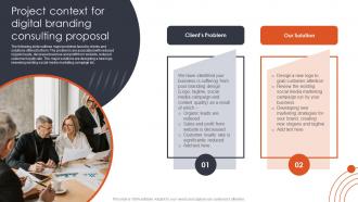 Project Context For Digital Branding Consulting Proposal Ppt Gallery Background Designs