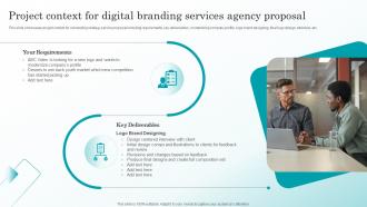 Project Context For Digital Branding Services Agency Proposal Ppt Gallery Background Image
