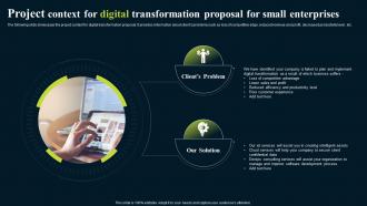 Project Context For Digital Transformation Proposal For Small Enterprises Ppt Inspiration