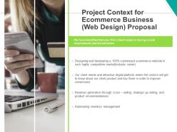 Project context for ecommerce business web design proposal ppt powerpoint presentation styles