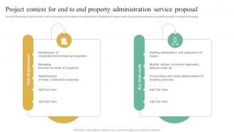 Project Context For End To End Property Administration Service Proposal
