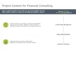 Project context for financial consulting success powerpoint presentation model
