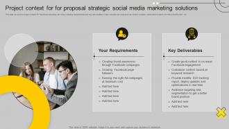 Project Context For For Proposal Strategic Social Media Marketing Solutions