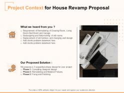 Project Context For House Revamp Proposal Ppt Powerpoint Presentation Infographic Template