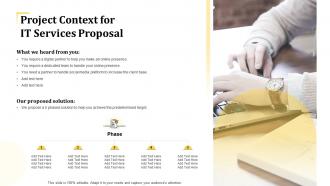 Project context for it services proposal ppt rules