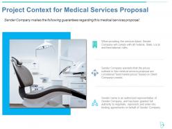 Project context for medical services proposal ppt powerpoint presentation gallery images