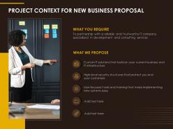 Project context for new business proposal ppt file example topics