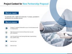 Project Context For New Partnership Proposal Ppt Powerpoint Presentation