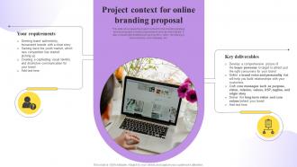 Project Context For Online Branding Proposal Ppt Show Example Introduction