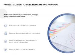 Project context for online marketing proposal digital marketing ppt powerpoint slides