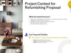 Project context for refurnishing proposal ppt powerpoint presentation