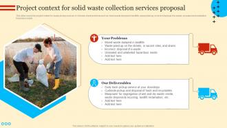 Project Context For Solid Waste Collection Services Proposal Solid Waste Collection Services Proposal