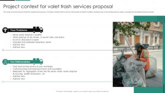 Project Context For Valet Trash Services Proposal Ppt Powerpoint Presentation Styles Outfit