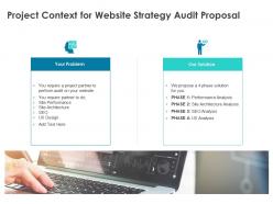 Project Context For Website Strategy Audit Proposal Ppt Powerpoint Presentation Styles Tips