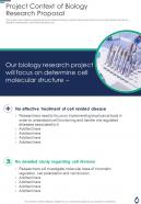 Project Context Of Biology Research Proposal One Pager Sample Example Document