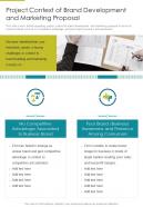 Project Context Of Brand Development And Marketing Proposal One Pager Sample Example Document