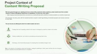 Project context of content writing proposal ppt pictures
