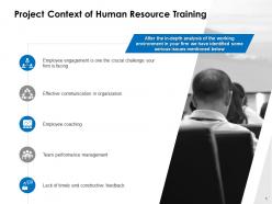 Project context of human resource training ppt powerpoint presentation influencers