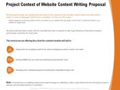 Project context of website content writing proposal ppt powerpoint presentation professional shapes