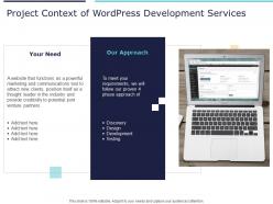 Project context of wordpress development services ppt powerpoint presentation outline inspiration