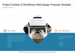 Project context of wordpress web design proposal template ppt powerpoint slides show