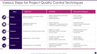 Project Control Techniques Powerpoint Ppt Template Bundles
