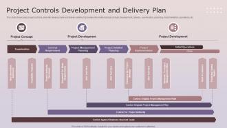Project Controls Development And Delivery Plan