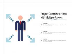 Project coordinator icon with multiple arrows