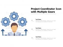 Project coordinator icon with multiple gears