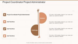 Project Coordinator Project Administrator In Powerpoint And Google Slides Cpb