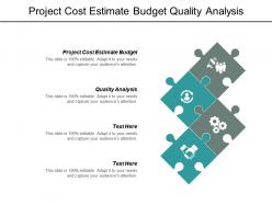Project cost estimate budget quality analysis marketing attack strategies cpb
