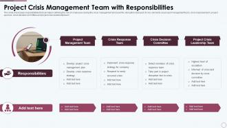 Project Crisis Management Team With Responsibilities