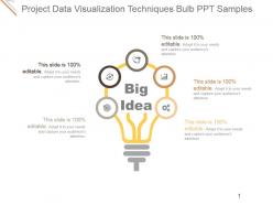 Project data visualization techniques bulb ppt samples