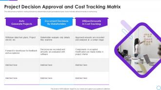 Project Decision Approval And Cost Tracking Matrix