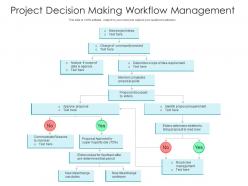 Project decision making workflow management ppt powerpoint presentation layouts clipart