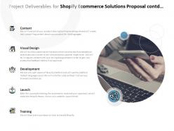 Project deliverables for shopify ecommerce solutions proposal contd ppt powerpoint presentation