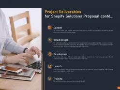 Project deliverables for shopify solutions proposal contd ppt powerpoint presentation