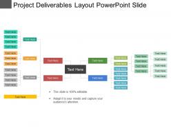Project deliverables layout powerpoint slide