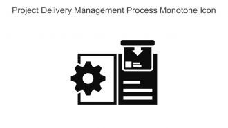 Project Delivery Management Process Monotone Icon In Powerpoint Pptx Png And Editable Eps Format