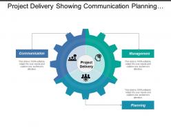 Project delivery showing communication planning and management