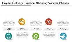 Project delivery timeline showing various phases