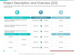 Project Description And Overview Team Project Engagement Management Process Ppt Structure