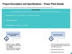 Project description and specifications power plant details ppt powerpoint presentation slide