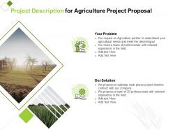 Project description for agriculture project proposal ppt powerpoint professional