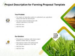 Project description for farming proposal template ppt powerpoint images