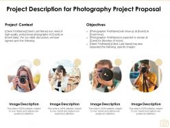 Project description for photography project proposal ppt powerpoint presentation